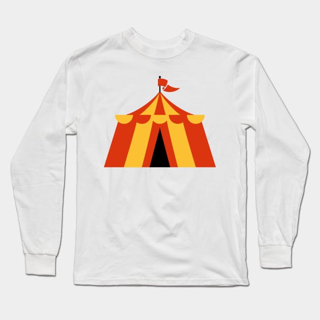 Circus Tent Funny Nursery Cartoon Drawing Design Long Sleeve T-Shirt by skstring